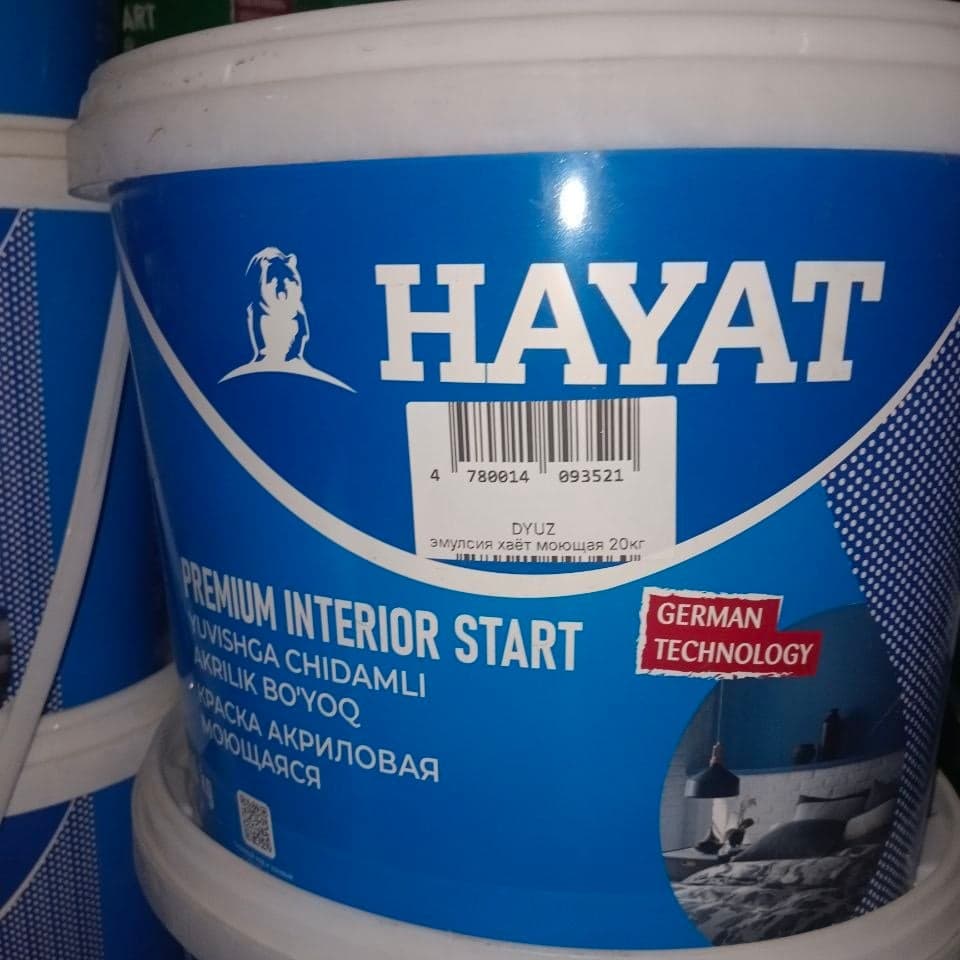 Моющаяся эмульсионная краска HAYOT 4