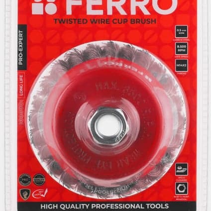 Чашечная проволочная щётка FERRO