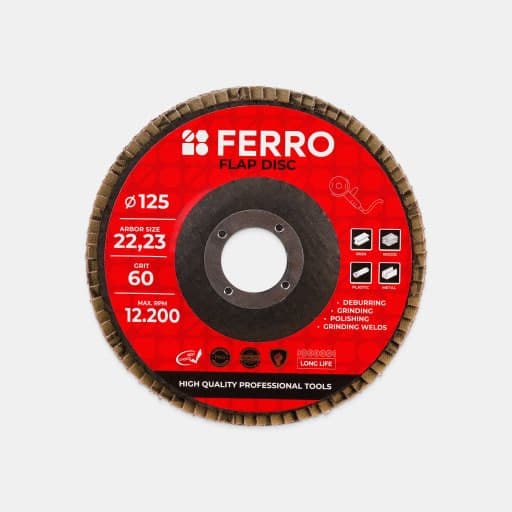 FERRO lepestokli silliqlash diski, 125 mm P60