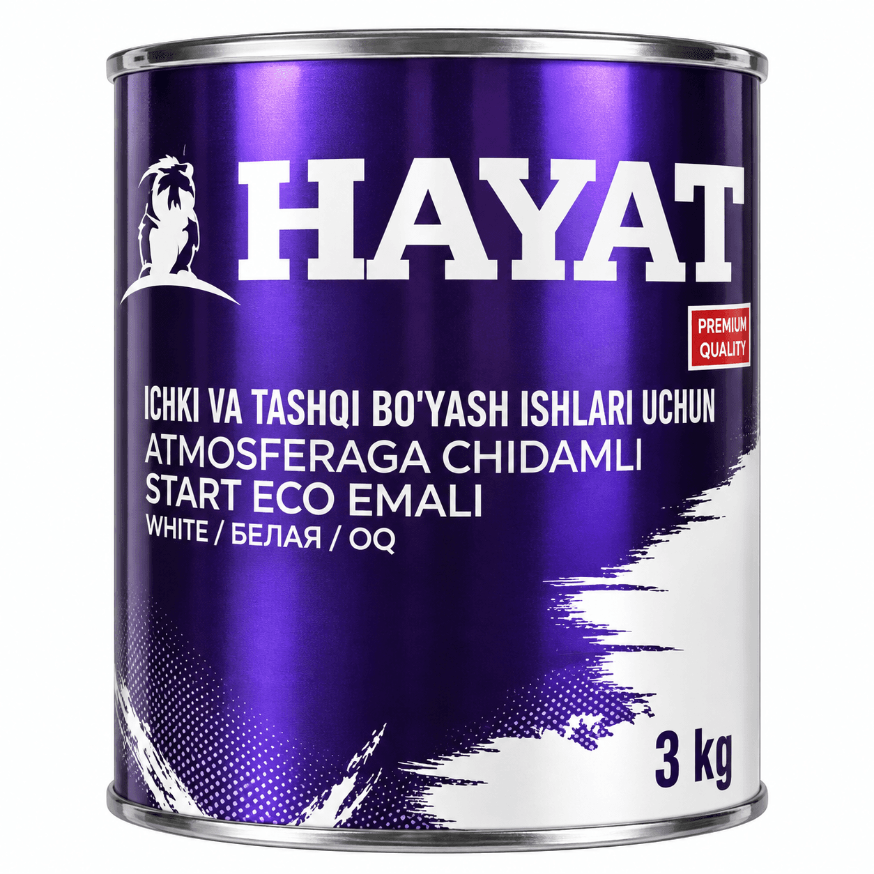 Эмаль HAYAT START белая, 3 кг