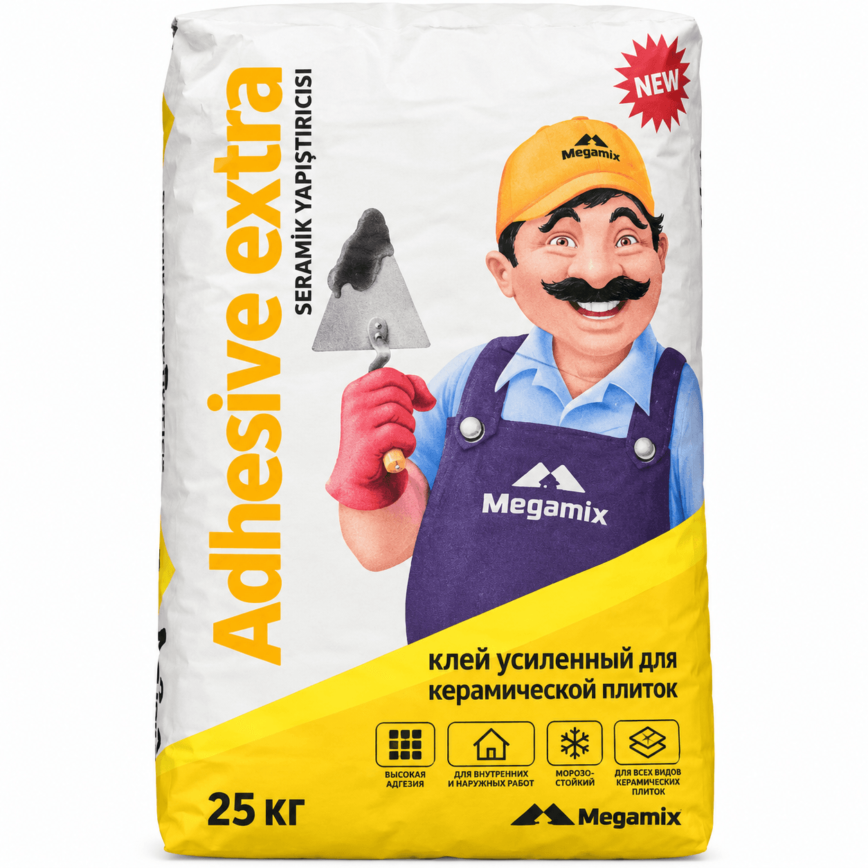 MEGAMIX kuchaytirilgan kafel yelimi №22, 25 kg