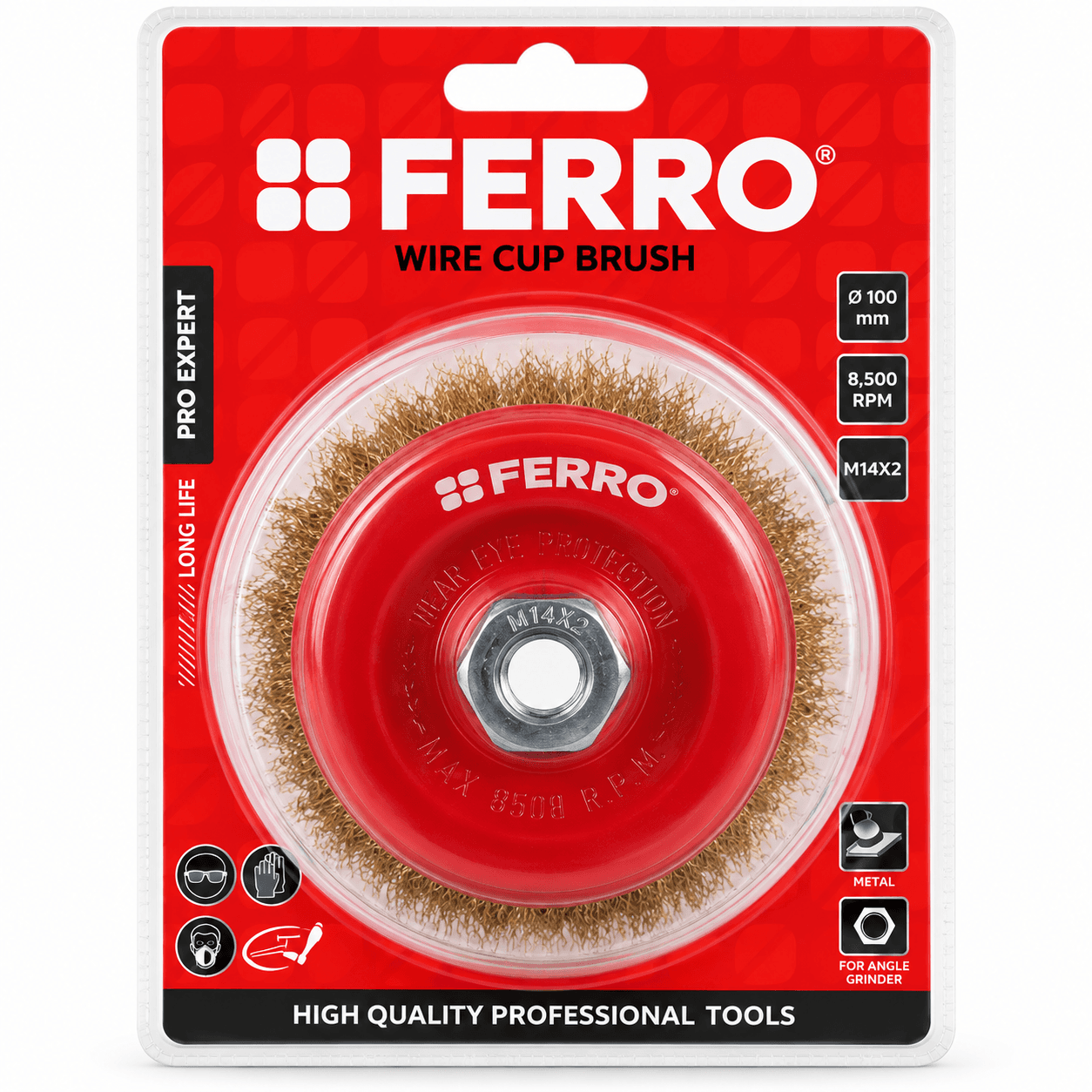 Чашечная проволочная щётка FERRO
