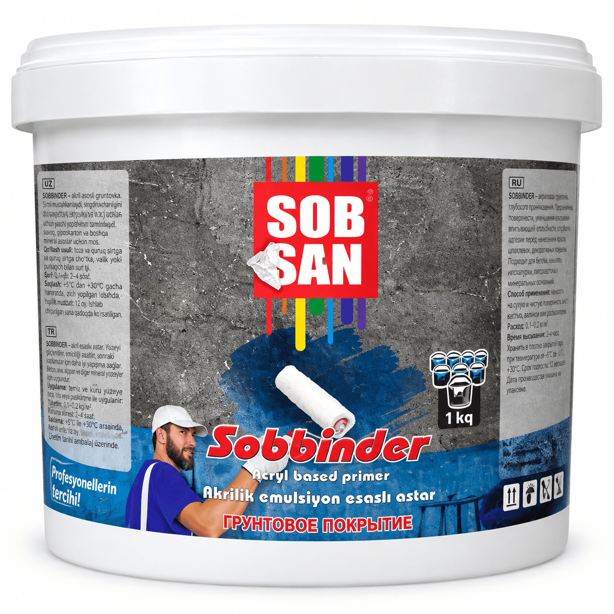 Акриловая грунтовка SOBSAN SOBBINDER 3