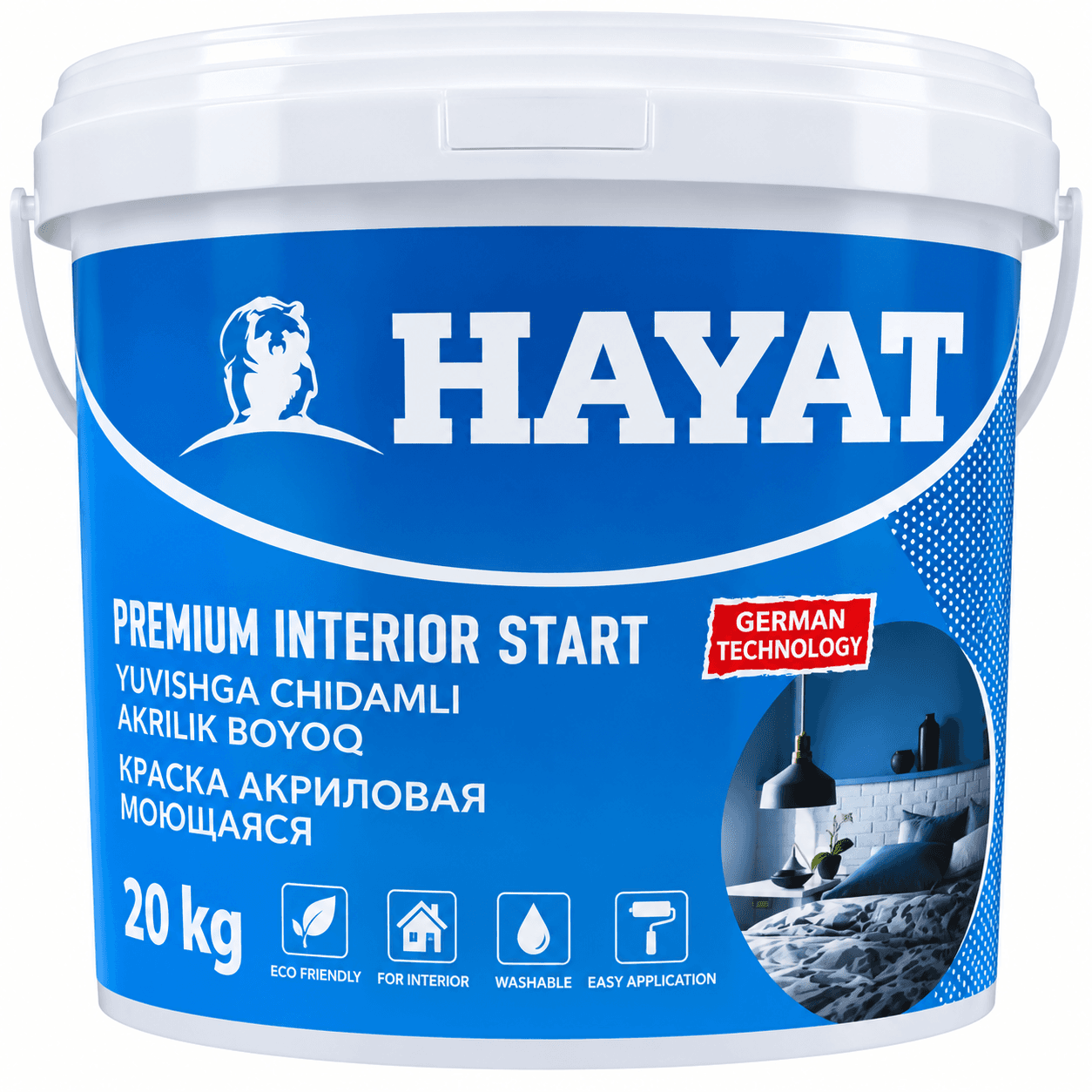 Моющаяся эмульсионная краска HAYOT 2