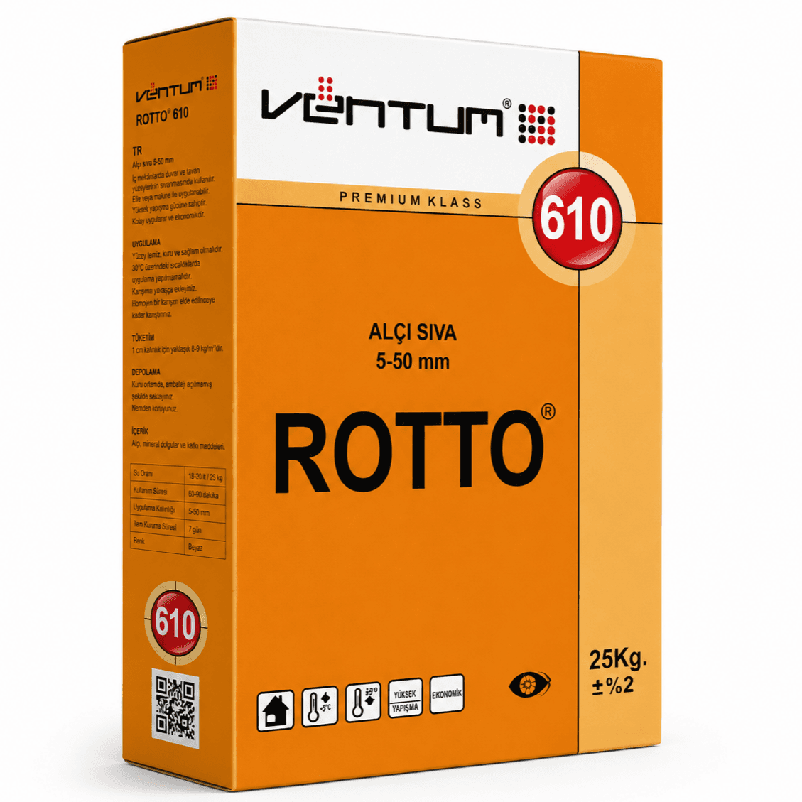 Гипсовая штукатурка Ventum Rotto 610 (25кг)
