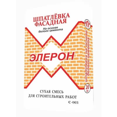 Гипсовая шпаклёвка ELERON, 20 кг 5