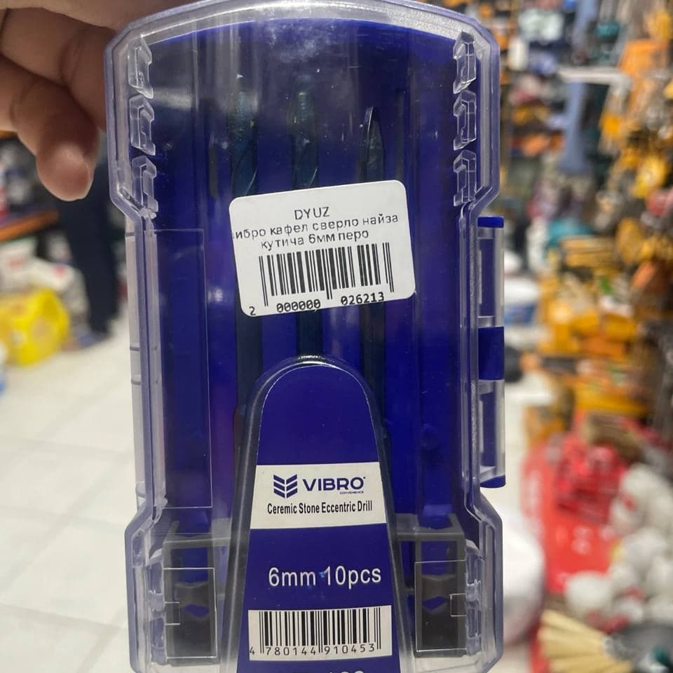 Набор копьевидных сверл VIBRO для кафеля (6мм перо)